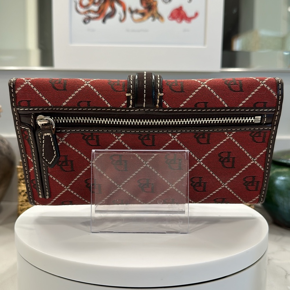 Dooney & Bourke - Leather & Canvas Buckle Wallet EUC - Picture 5 of 17